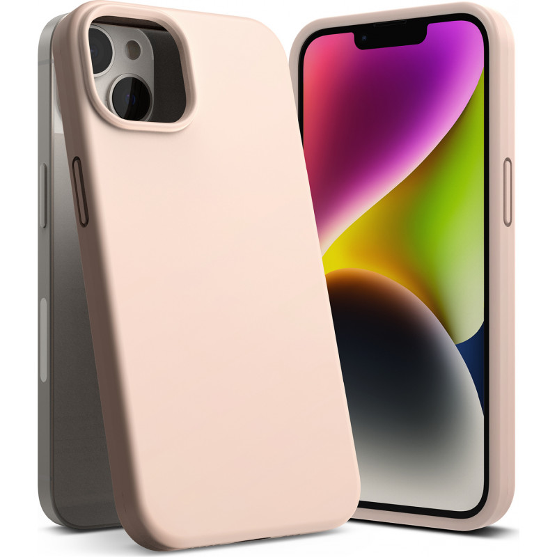 Funda de silicona Ringke para Apple iPhone 14 Plus / 15 Plus, rosa arena