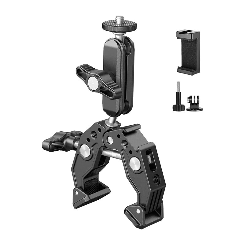Soporte de pinza Super Clamp Neewer ST83 con brazo mágico de rótula doble de 3" (10104474)