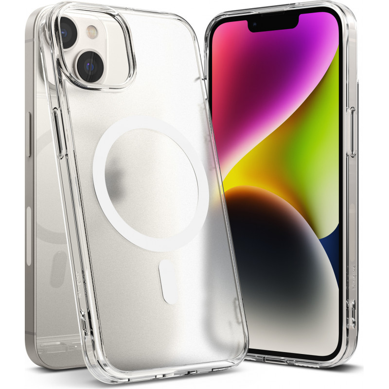 Funda MagSafe Ringke Fusion Magnetic (RGK1679) para Apple iPhone 14 Plus / 15 Plus, transparente mate