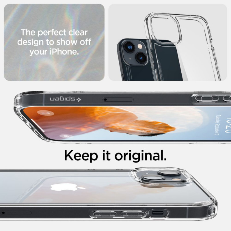 Funda Spigen Ultra Hybrid (ACS05040) para Apple iPhone 14, transparente cristal
