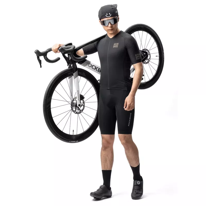 Maillot de ciclismo de manga corta Rockbros YDDX011 Diamond, talla XL, negro