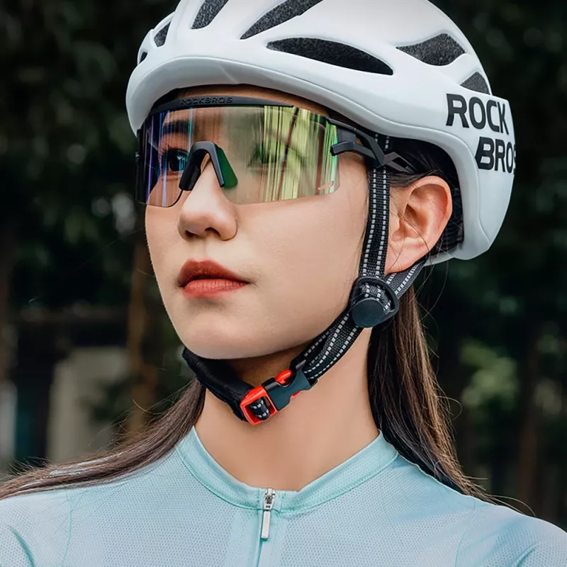 Gafas de ciclismo fotocromáticas Rockbros con protección UV e inserto correctivo, negras