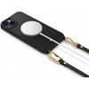 Funda MagSafe Spigen Cyrill Classic Charm Mag (ACS04948) con correa para Apple iPhone 14 Plus / 15 Plus, negra