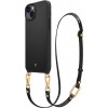 Funda MagSafe Spigen Cyrill Classic Charm Mag (ACS04948) con correa para Apple iPhone 14 Plus / 15 Plus, negra