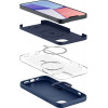 Funda MagSafe Spigen Silicone Fit Mag (ACS04921) para Apple iPhone 14 Plus / 15 Plus, azul marino