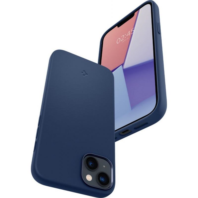 Funda MagSafe Spigen Silicone Fit Mag (ACS04921) para Apple iPhone 14 Plus / 15 Plus, azul marino