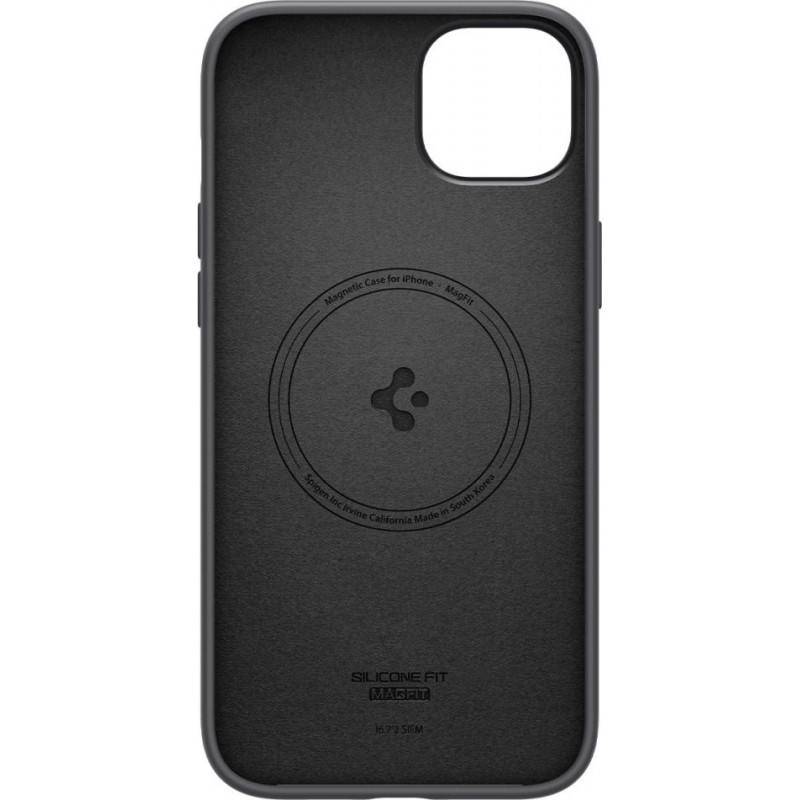 Funda MagSafe Spigen Silicone Fit Mag (ACS04920) para Apple iPhone 14 Plus / 15 Plus, negra
