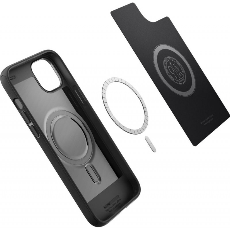 Funda Spigen Mag Armor (ACS04918) para Apple iPhone 14 Plus / 15 Plus, negro mate