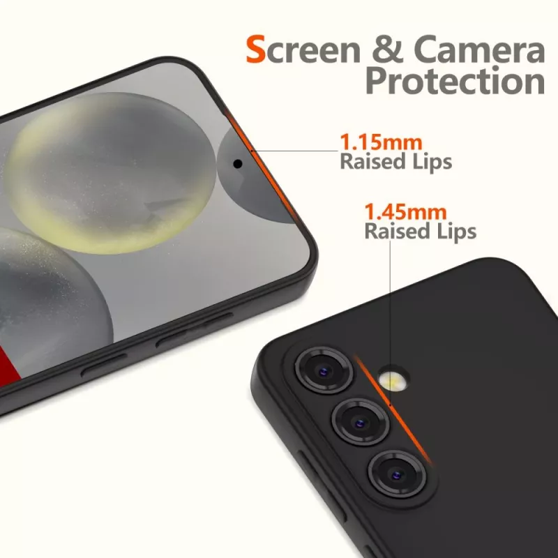 Funda de silicona Tech-Protect Icon para Samsung Galaxy A56 5G, negra