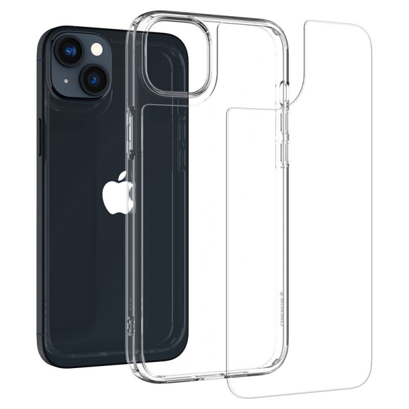 Funda Spigen Quartz Hybrid (ACS04906) para Apple iPhone 14 Plus / 15 Plus, transparente cristal