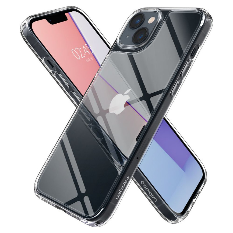 Funda Spigen Quartz Hybrid (ACS04906) para Apple iPhone 14 Plus / 15 Plus, transparente cristal