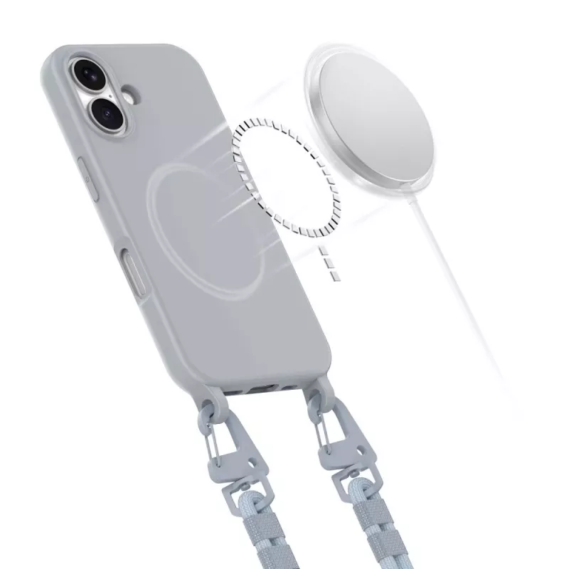 Funda MagSafe Tech-Protect MagNecklace 26328-0 para Apple iPhone 16, gris