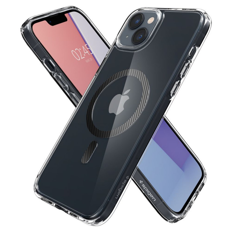 Funda MagSafe Spigen Ultra Hybrid Mag (ACS04904) para Apple iPhone 14 Plus / 15 Plus, fibra de carbono