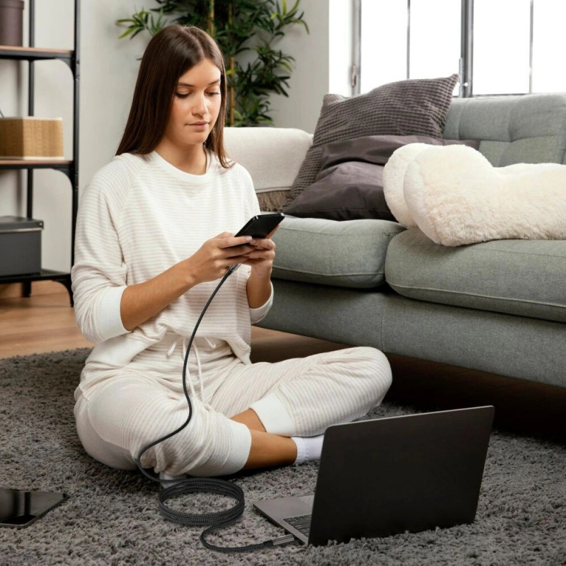 Cable USB-C / USB-C Tech-Protect UB10T Ultraboost PD240W/QC4.0, 200 cm, negro