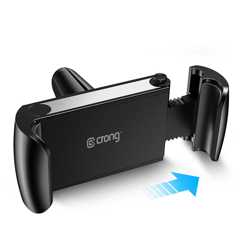 Soporte universal para coche Crong para teléfonos de 4 - 6.5 pulgadas, negro