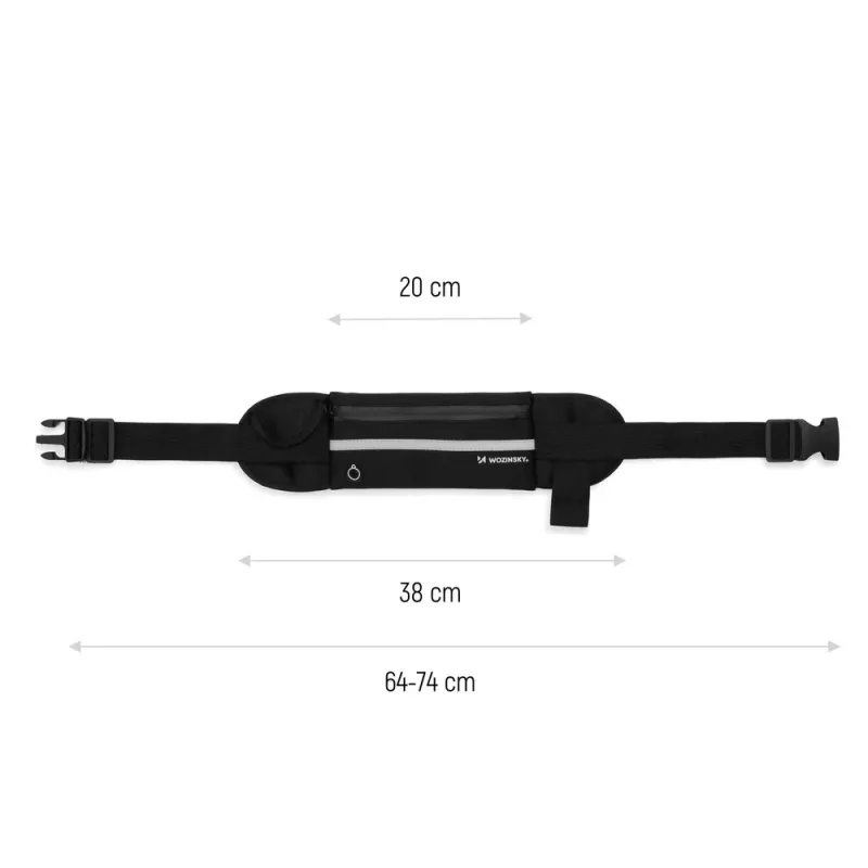 Riñonera expansible para running Wozinsky WRBBK1, negra