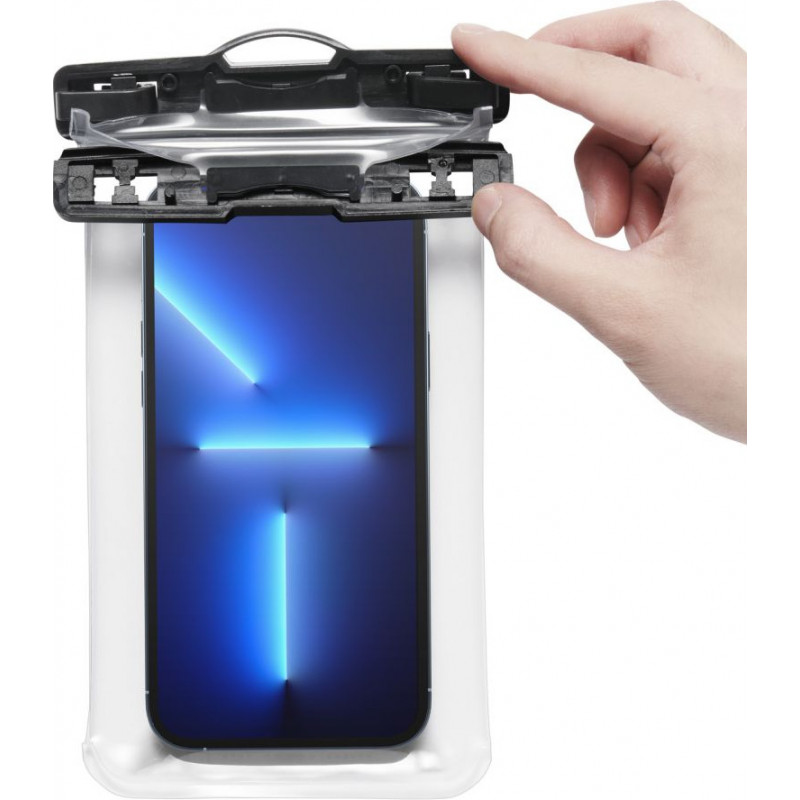 Funda impermeable universal Spigen A601 Aqua Shield, Crystal Clear