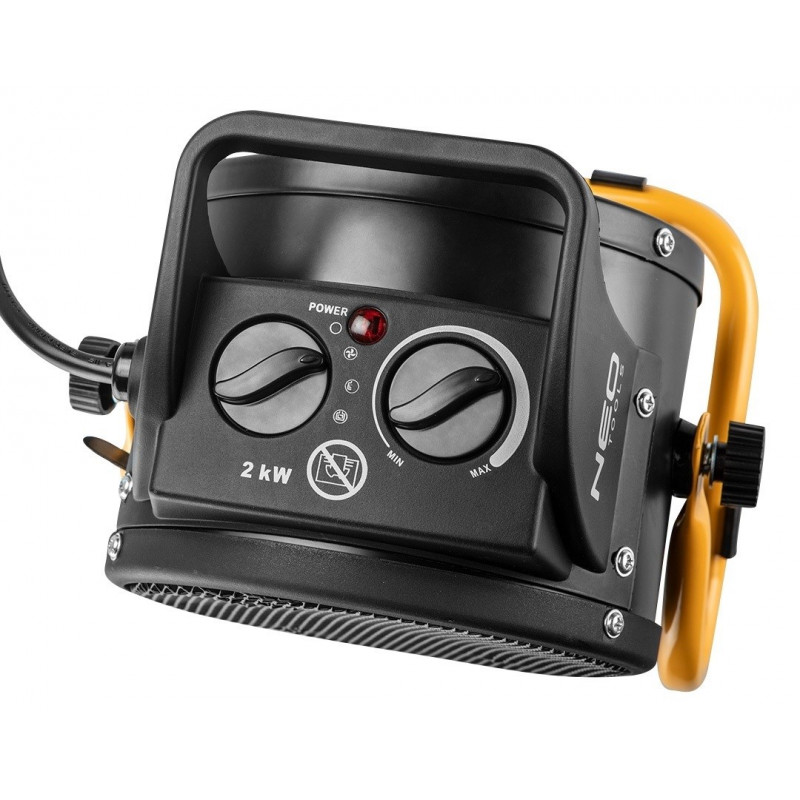 Calefactor eléctrico Neo Tools 90-062, Ceramic PTC, 2000 W, negro