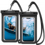 Funda impermeable universal Spigen A601 Aqua Shield (2 uds.), negra