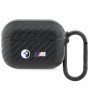 Funda BMW BMAPWMPUCA2 Carbon Double Metal Logo para Apple AirPods Pro, negra