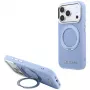 Funda MagSafe Karl Lagerfeld Ring Stand 360 Saffiano Classic Logo para Apple iPhone 18 Pro Max / 17 Pro Max, azul claro (KF003176)