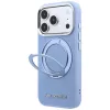 Funda MagSafe Karl Lagerfeld Ring Stand 360 Saffiano Classic Logo para Apple iPhone 18 Pro Max / 17 Pro Max, azul claro (KF003176)