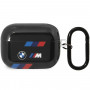 Funda BMW BMAP222SOTK Tricolor Stripes para Apple AirPods Pro 2ª gen, negra