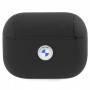 Funda Signature BMW BMAP2SSLBK para Apple AirPods Pro 2 (2022/2023), negra, piel genuina, logo plateado