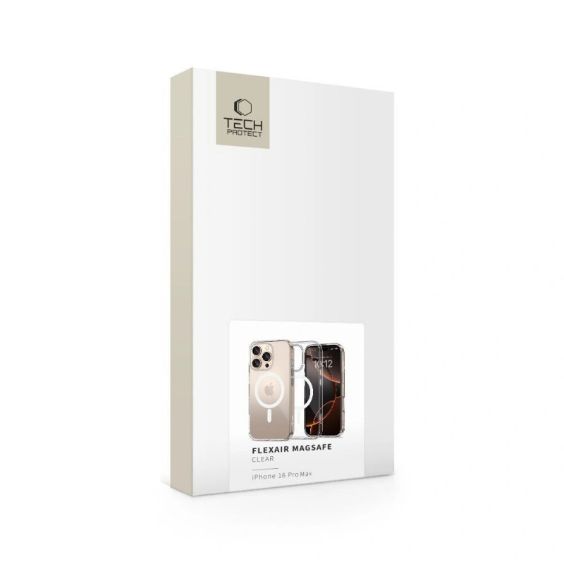 Funda Tech-Protect Flexair MagSafe para Apple iPhone 16 Pro Max, transparente
