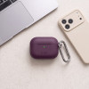 Funda para estuche de carga Tech-Protect Silicone Hook THP6103 para Apple AirPods Pro 3, burdeos