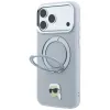 Funda MagSafe Karl Lagerfeld with Ring Stand 360 Karl Head Pin para Apple iPhone 18 Pro / 17 Pro, gris (KF003235)