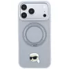Funda MagSafe Karl Lagerfeld with Ring Stand 360 Karl Head Pin para Apple iPhone 18 Pro / 17 Pro, gris (KF003235)