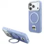 Funda MagSafe Karl Lagerfeld with Ring Stand 360 Karl Head Pin para Apple iPhone 18 Pro Max / 17 Pro Max, azul claro (KF003238)