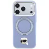 Funda MagSafe Karl Lagerfeld with Ring Stand 360 Karl Head Pin para Apple iPhone 18 Pro Max / 17 Pro Max, azul claro (KF003238)