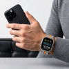 Pulsera de acero inoxidable Tech-Protect Stainless THP6100 para Apple Watch 8 / 9 / 10 / 11 / 12 / SE / Ultra 44/45/46/49 mm, Titanium/Naranja