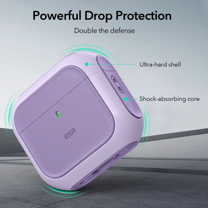 Funda ESR Orbit HaloLock MagSafe para Apple AirPods 4, morada