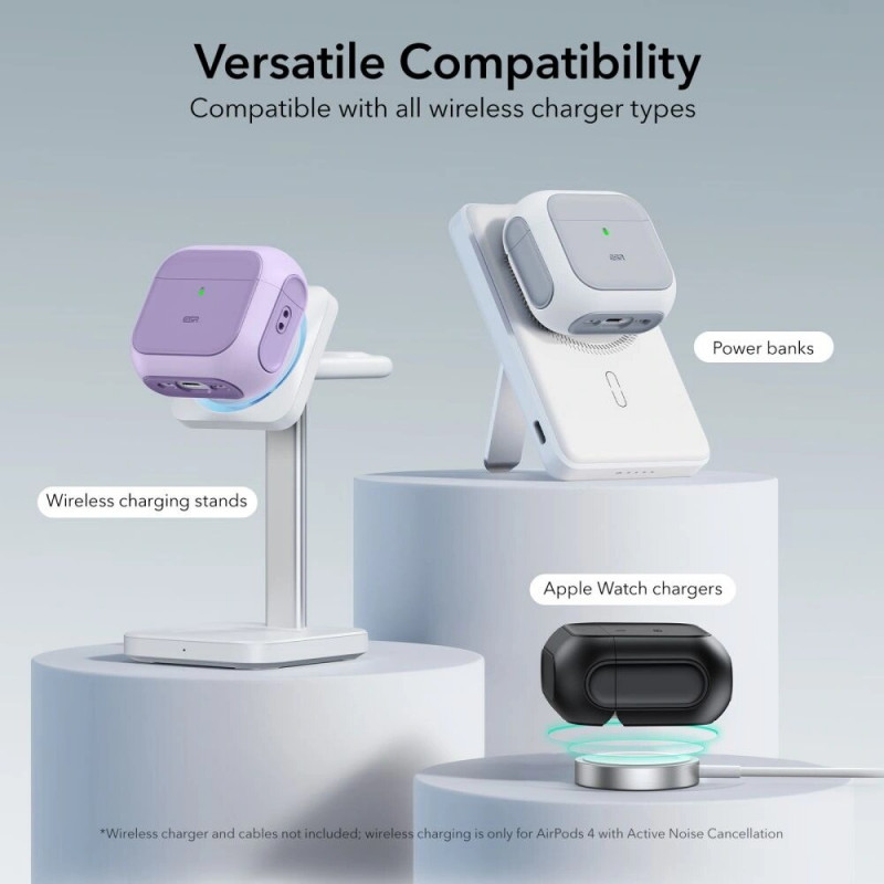 Funda ESR Orbit HaloLock MagSafe para Apple AirPods 4, morada