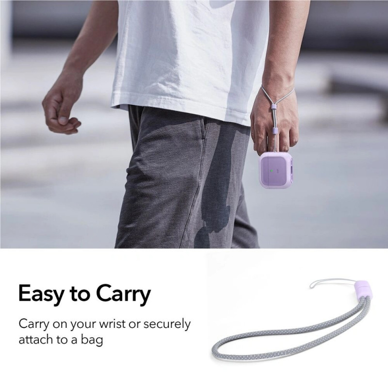 Funda ESR Orbit HaloLock MagSafe para Apple AirPods 4, morada