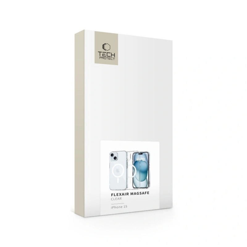 Funda Tech-Protect FlexAir MagSafe THP3578 para Apple iPhone 15, transparente
