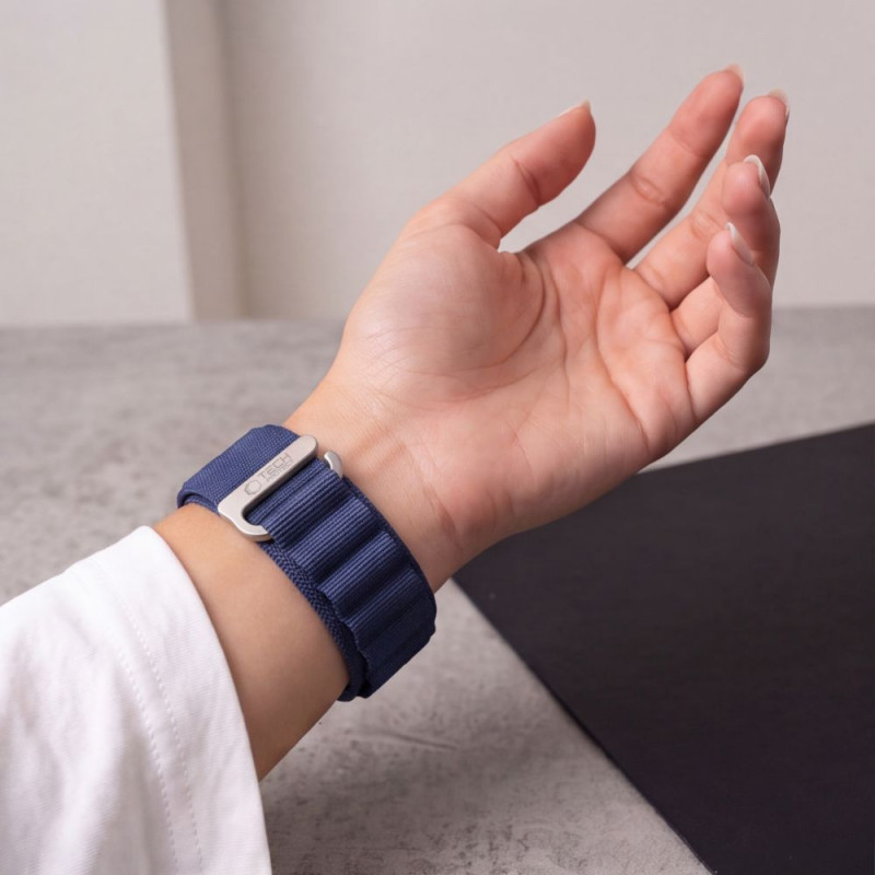 Correa para Apple Watch 8 / 9 / 10 / 11 / 12 / SE / Ultra 44/45/46/49 mm Tech-Protect Nylon Pro, azul marino