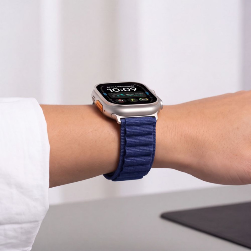 Correa para Apple Watch 8 / 9 / 10 / 11 / 12 / SE / Ultra 44/45/46/49 mm Tech-Protect Nylon Pro, azul marino
