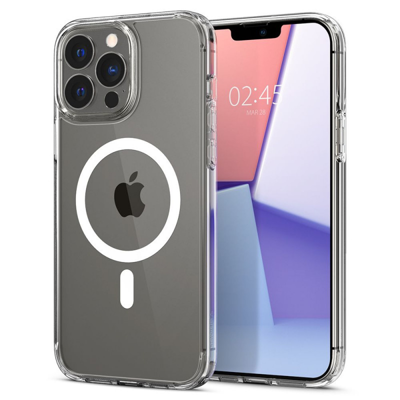 Funda Spigen Ultra Hybrid Mag MagSafe para Apple iPhone 13 Pro Max, blanca