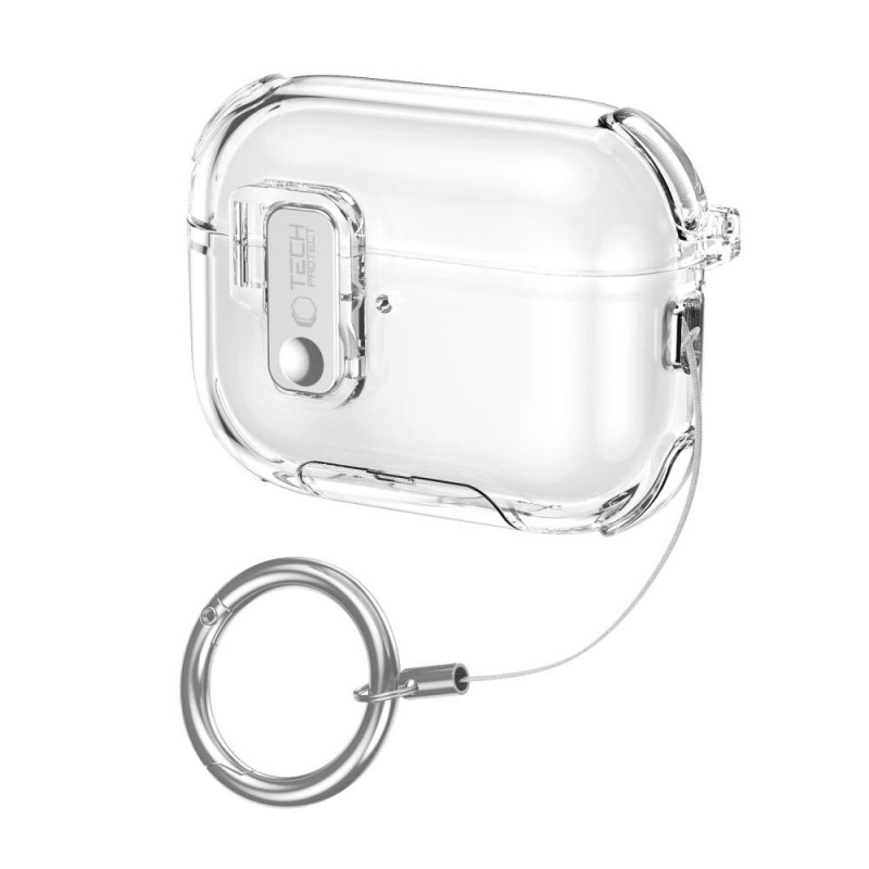 Funda protectora Tech-Protect Bounce Pro para estuche de carga Apple AirPods Pro 3, transparente