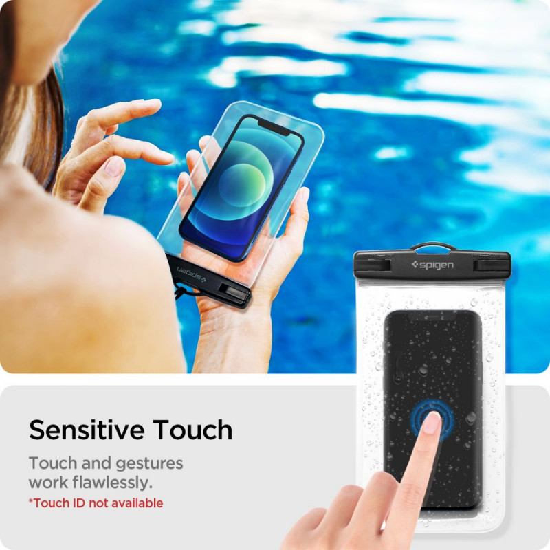 Funda impermeable universal Spigen A601 (2 uds.), Crystal Clear