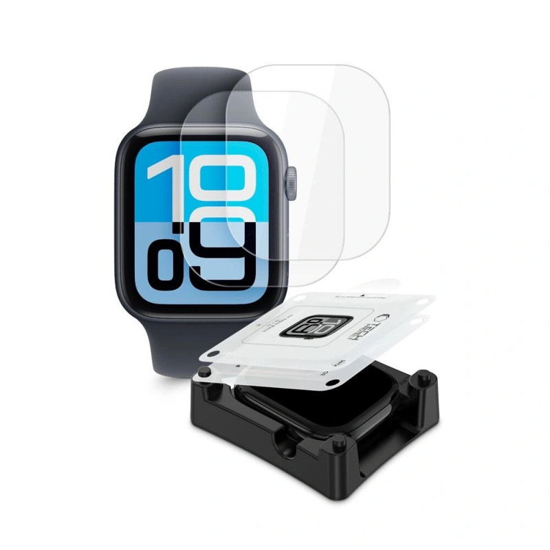 Tech-Protect Supreme Set+ Protector de pantalla de hidrogel para Apple Watch 4 / 5 / 6 / SE 1 / 2 / 3 44 mm, transparente (2 uds.)