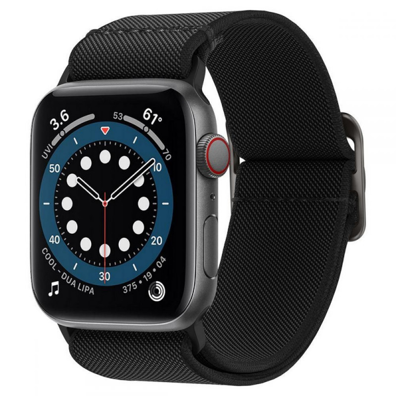 Correa Spigen Fit Lite para Apple Watch 4/5/6/7/SE/8/9/Ultra 44/45/49 mm, negra