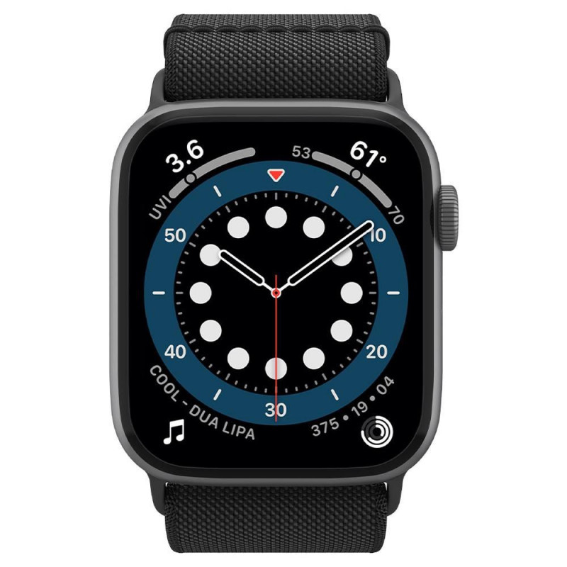 Correa Spigen Fit Lite para Apple Watch 4/5/6/7/SE/8/9/Ultra 44/45/49 mm, negra