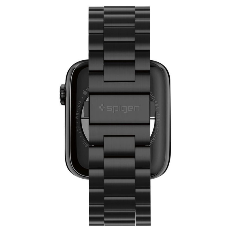 Correa Spigen Modern Fit para Apple Watch 4/5/6/7/SE/8/9/Ultra 44/45/49 mm, acero inoxidable, negra