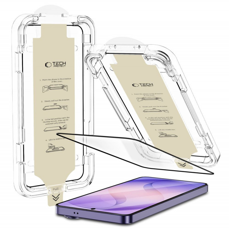 Cristal antirreflejo Tech-Protect Quick Set AR+ para Samsung Galaxy S26 Ultra, negro