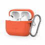 Funda Tech-Protect Silicone Hook para Apple AirPods Pro 1 / 2, naranja neón